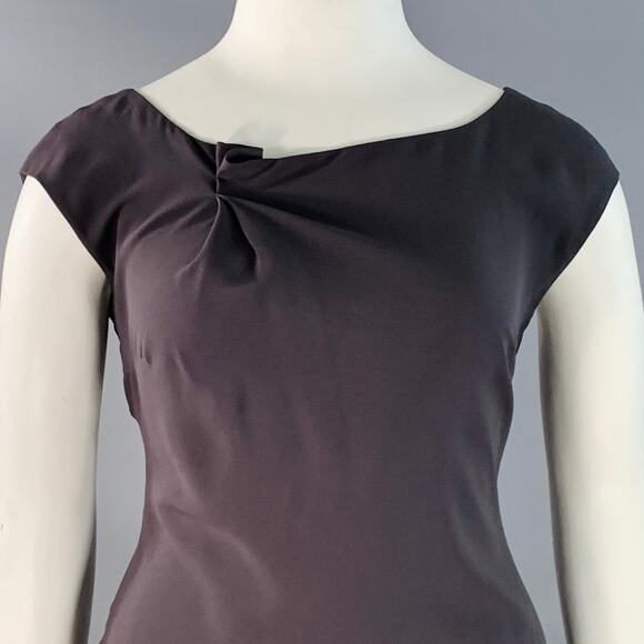 BRUNELLO CUCINELLI Size XL Grey Charcoal Silk Sleeveless Long Evening Gown - Picture 2 of 10